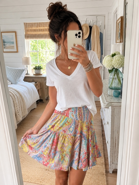 Ralph Lauren Dresses & Skirts - Ralph Lauren Paisley Cotton Skirt